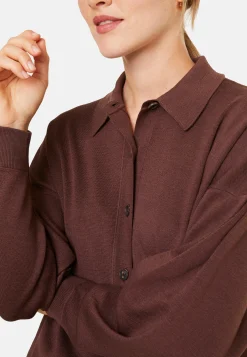 Maison Montagut Veste Boutonnee Col Polo En Laine Merinos - Gabriella><noscript><img width=