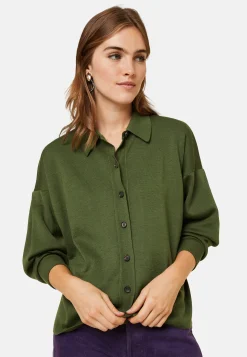 Maison Montagut Veste Boutonnee Col Polo En Laine Merinos - Gabriella><noscript><img width=