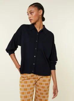 Maison Montagut Veste Boutonnee Col Polo En Laine Merinos - Gabriella><noscript><img width=