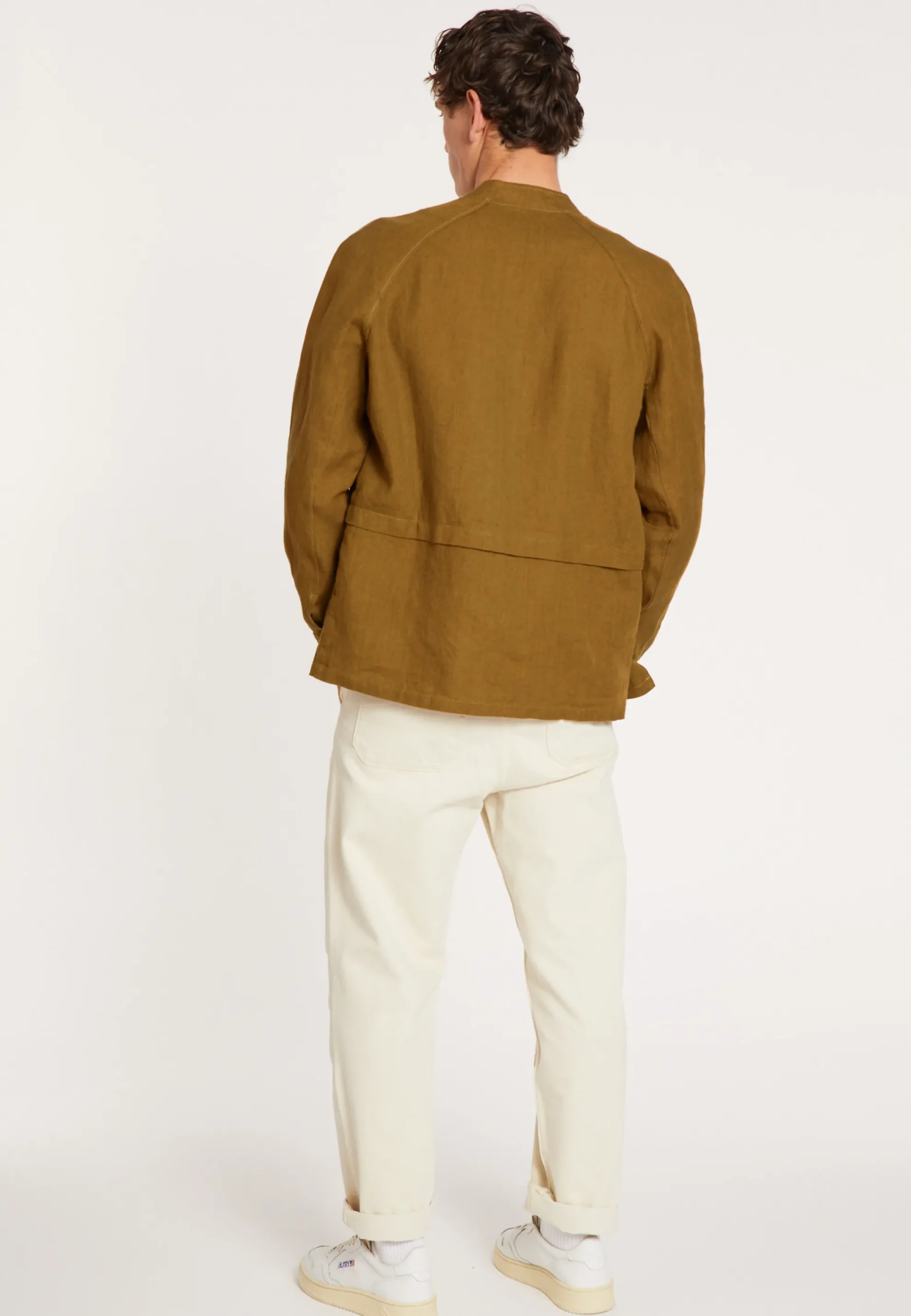 Maison Montagut Veste Boutonnee En Lin Avec Poches - Dallas>Homme Vestes Et Gilets