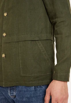 Maison Montagut Veste Boutonnee En Lin Avec Poches - Dallas><noscript><img width=