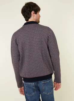 Maison Montagut Veste Motifs Pied-De-Poule Laine Merinos - Fabien><noscript><img width=