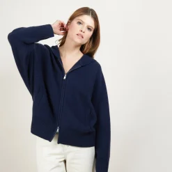 Maison Montagut Veste Zippee A Capuche En Cachemire - Gabin><noscript><img width=