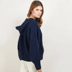 Maison Montagut Veste Zippee A Capuche En Cachemire - Gabin><noscript><img width=