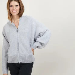 Maison Montagut Veste Zippee A Capuche En Cachemire - Gabin><noscript><img width=