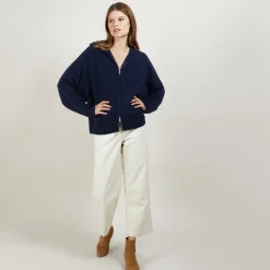 Maison Montagut Veste Zippee A Capuche En Cachemire - Gabin><noscript><img width=