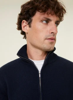 Maison Montagut Veste Zippee A Poches En Cachemire 4 Fils - Balthazar><noscript><img width=