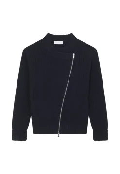 Maison Montagut Veste Zippee Col Rond En Laine Et Cachemire - Gwenn><noscript><img width=