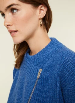 Maison Montagut Veste Zippee Col Rond En Laine Et Cachemire - Gwenn><noscript><img width=