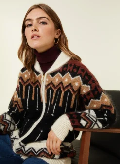 Maison Montagut Veste Zippee Mi-Longue A Poches En Mohair - Goia><noscript><img width=